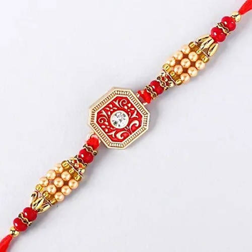 Elegant American Diamond Rakhi