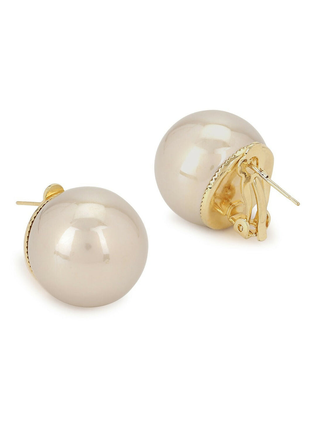 Grey Shine Pearl Studs- Ruby Raang