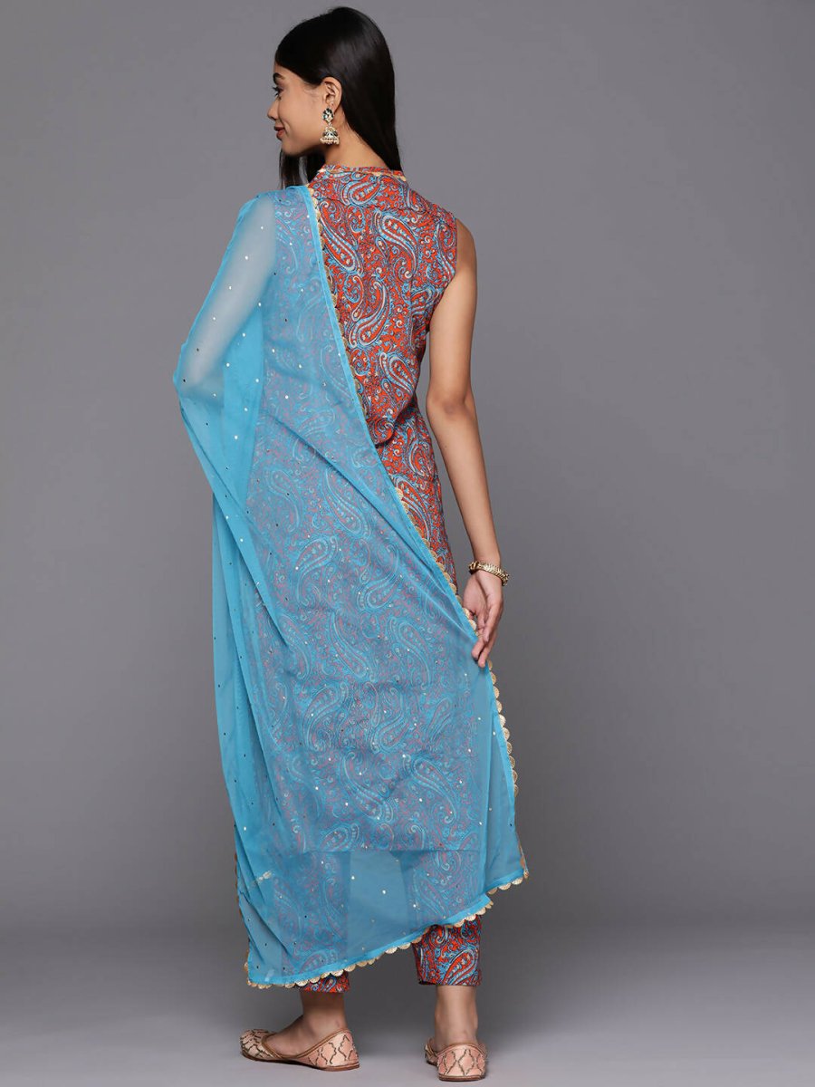 Ahalyaa Women's Traditional wear Kurta Set - Teal Blue