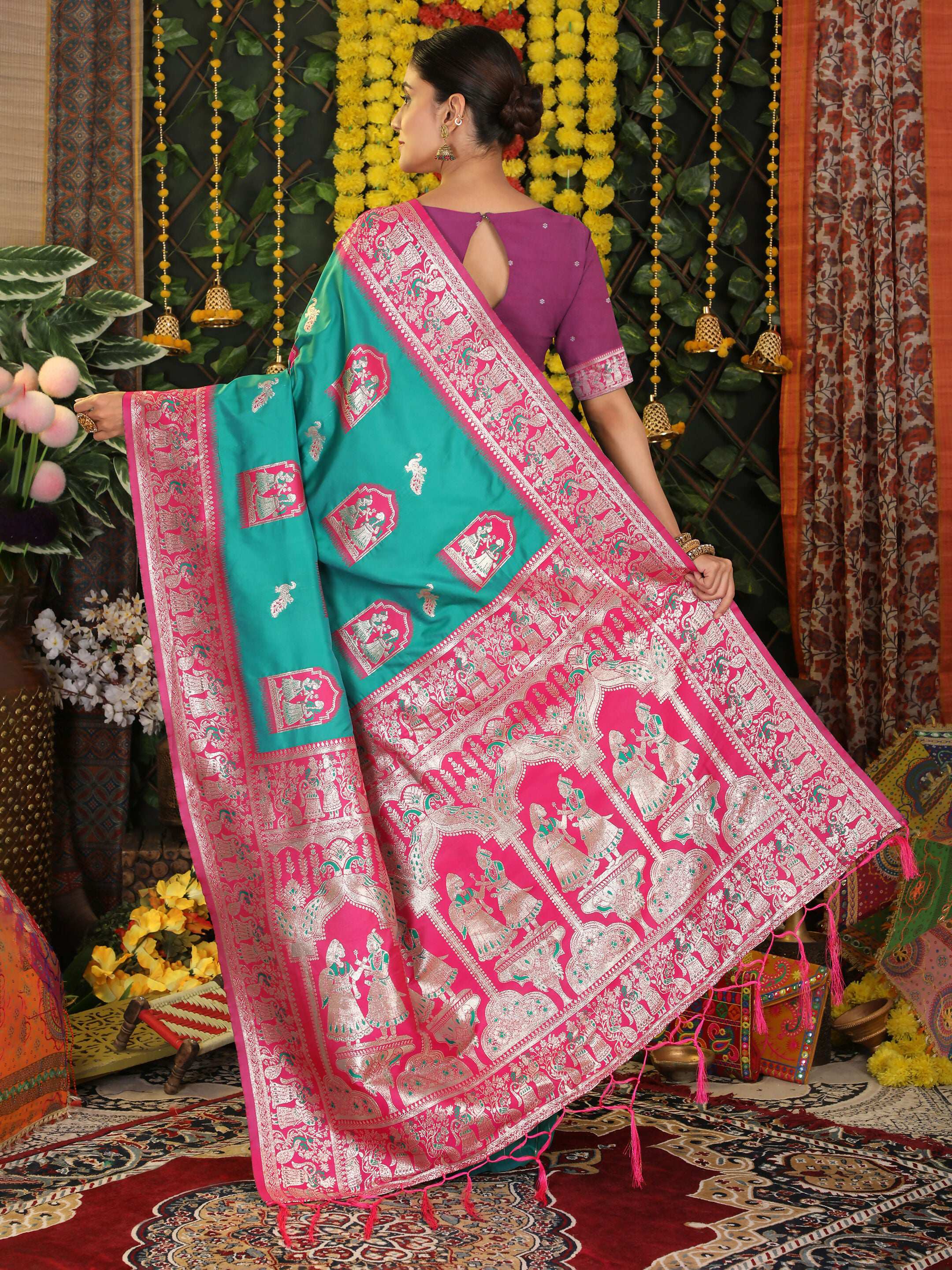 Shree Shyam Fashion Silk Sea Green Saree