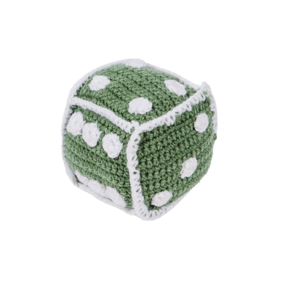 Nesta Toys Handmade Crochet Dice (7cm), Math Learning Toy, Educational Toy for Babies & Kids
