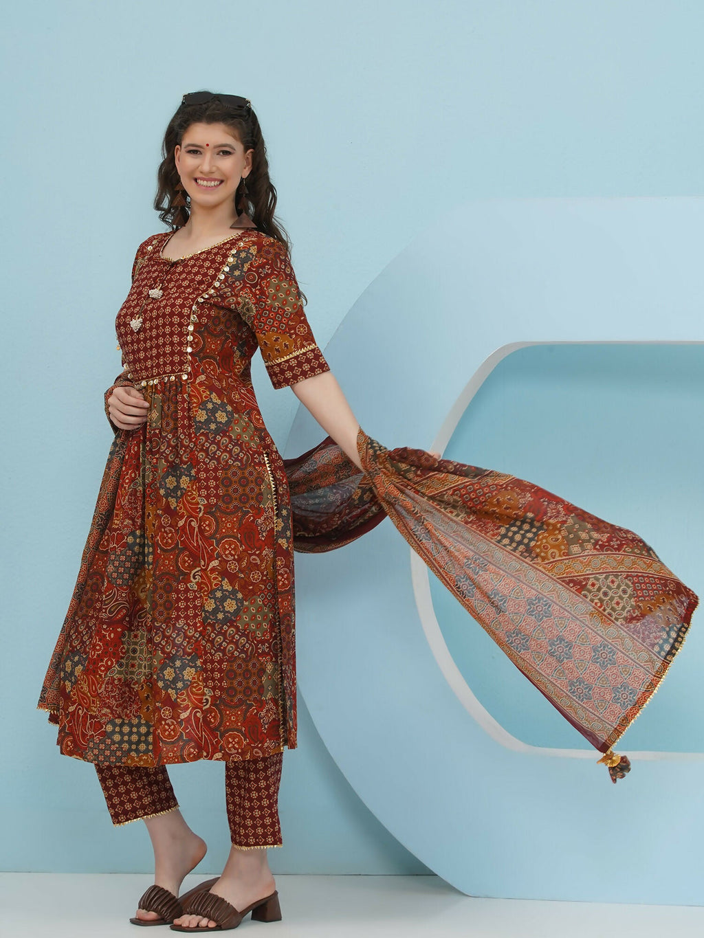Joban Fashion Brown Suit Set