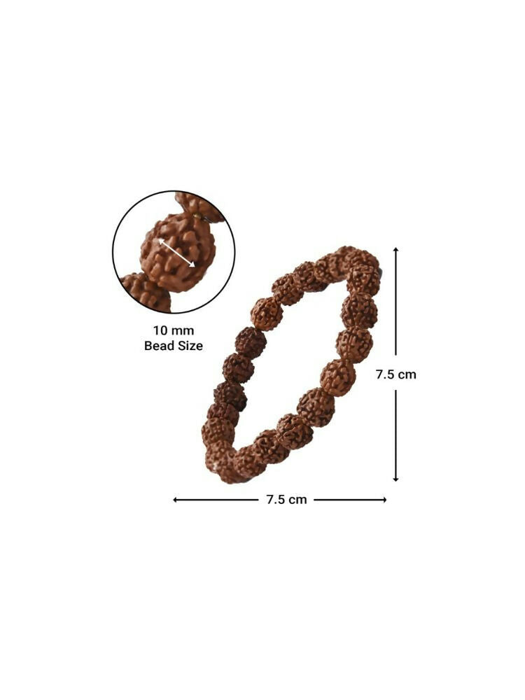 NVR 5 Mukhi Rudraksha Stretchable Bracelet