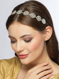 NVR Women's Gold-Polished Traditional Trending Matha Patti