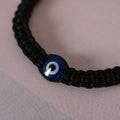 NVR Men & Women Black Fabric Elasticated Bracelet