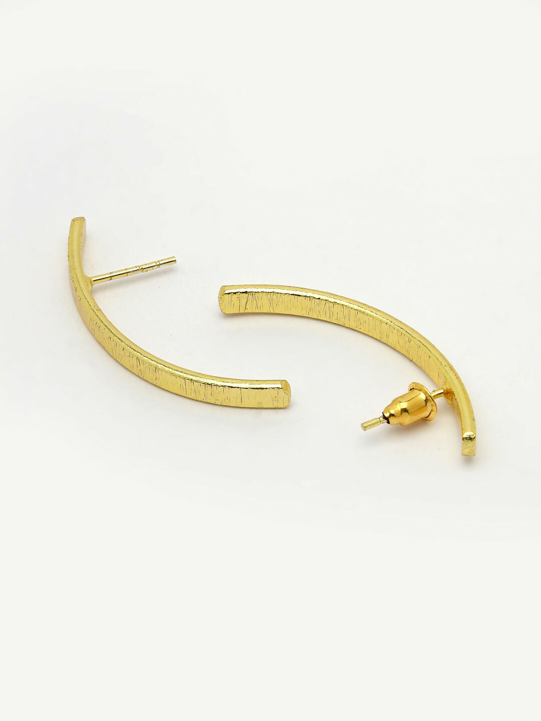 NVR Women Gold-Polished Geometric Shape Drop Earrings