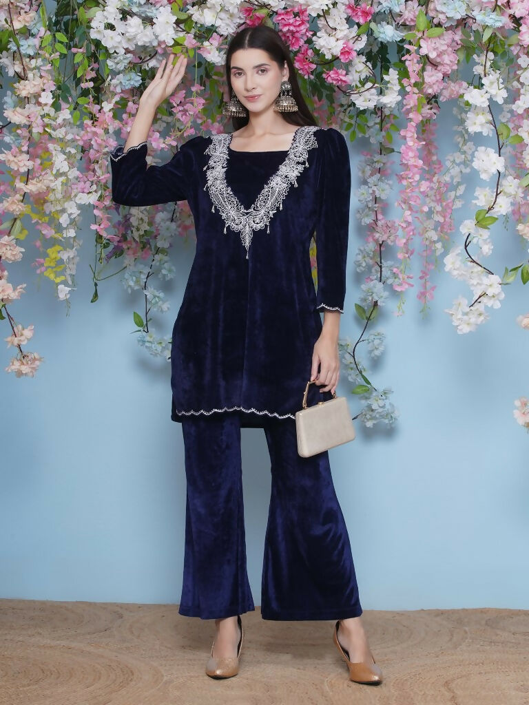 Joban Fashion Navy Blue Coord Set with inner