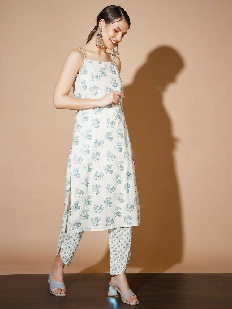 Myshka Women Multi-Floral Kurta & Trousers