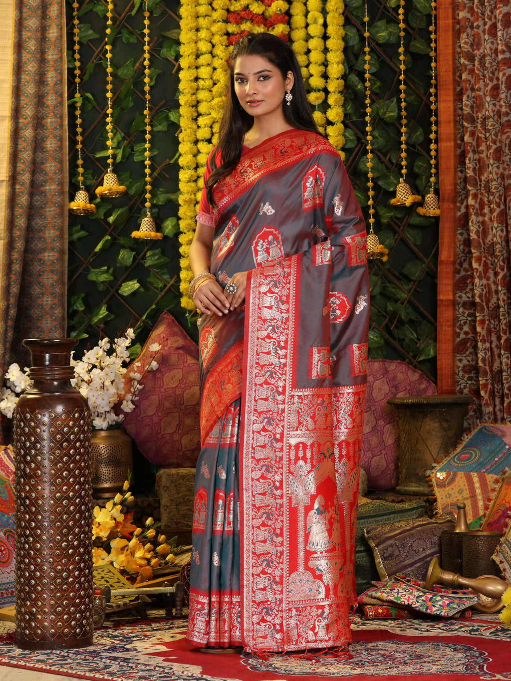 Shree Shyam Fashion Silk Grey Saree