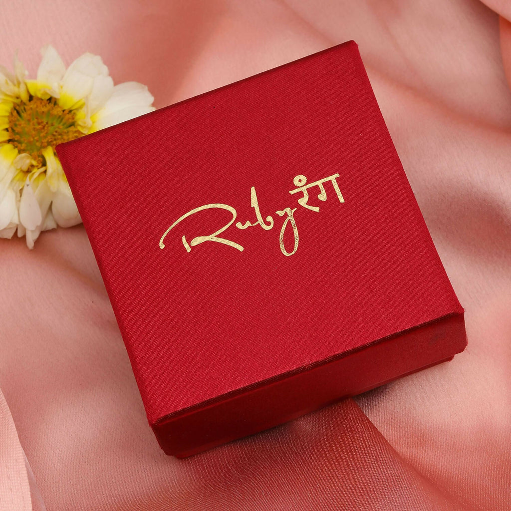 Meenakari and Diamond Studded Dangler Earrings (Gold) - Ruby Raang