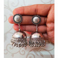 MS Fashion India Stylish Oxidized Silver Jhumka Earrings