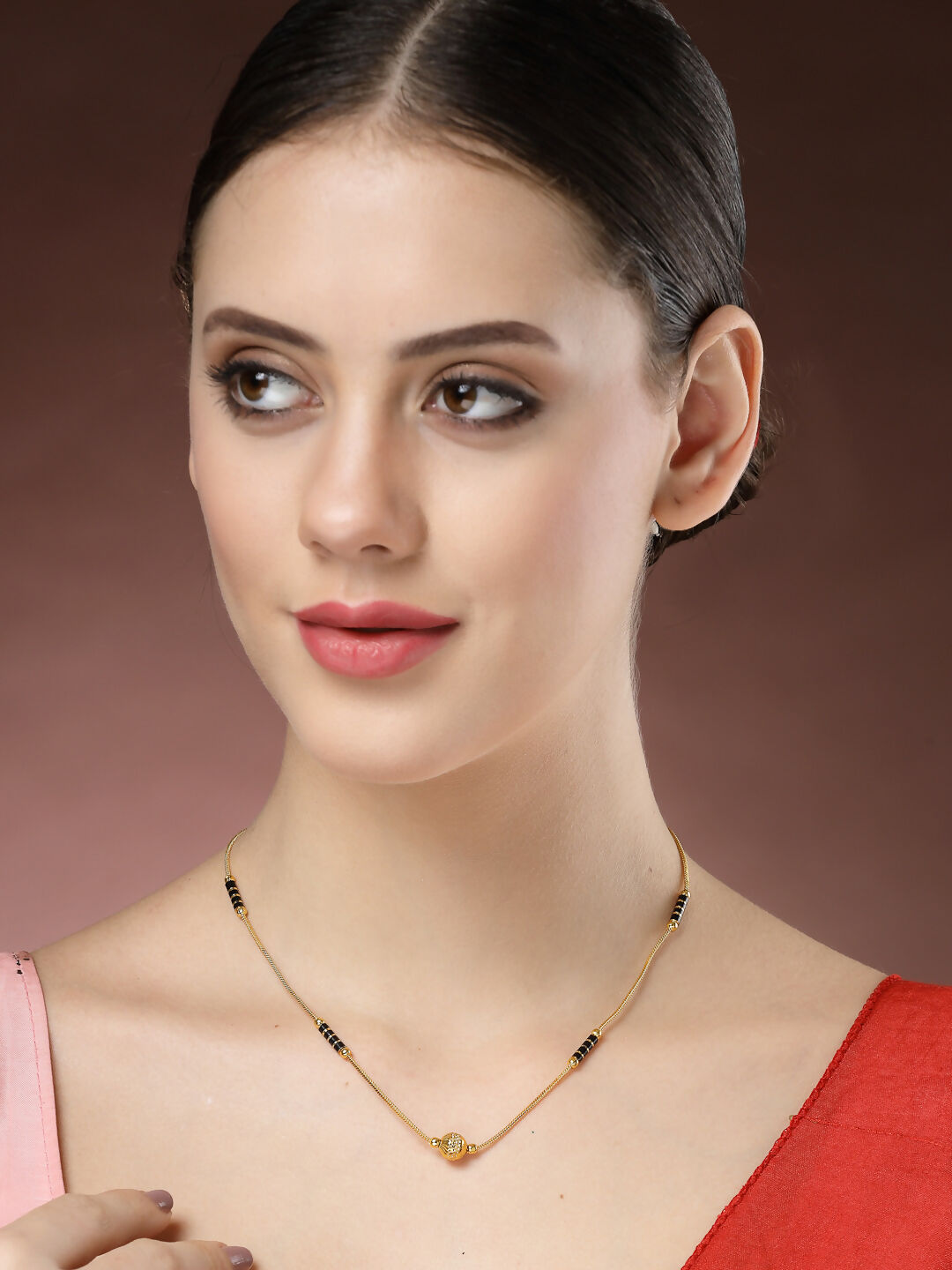 NVR Women's Gold-Polished Mangalsutra