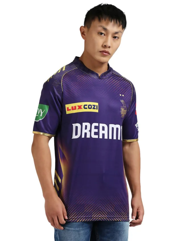 Kolkata Knight Riders Men Purple Printed Half Sleeves Jersey IPL, T20