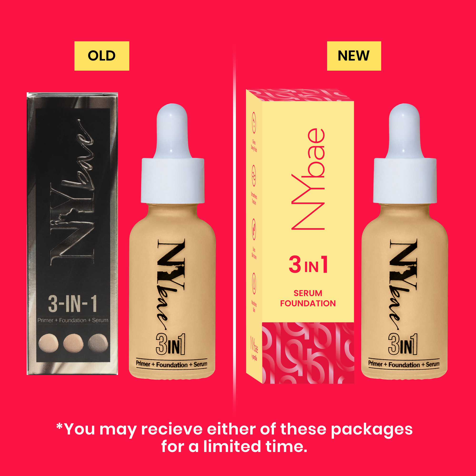 NY Bae 3 in 1 Serum Foundation Infused With Primer - Warm Vanilla 01
