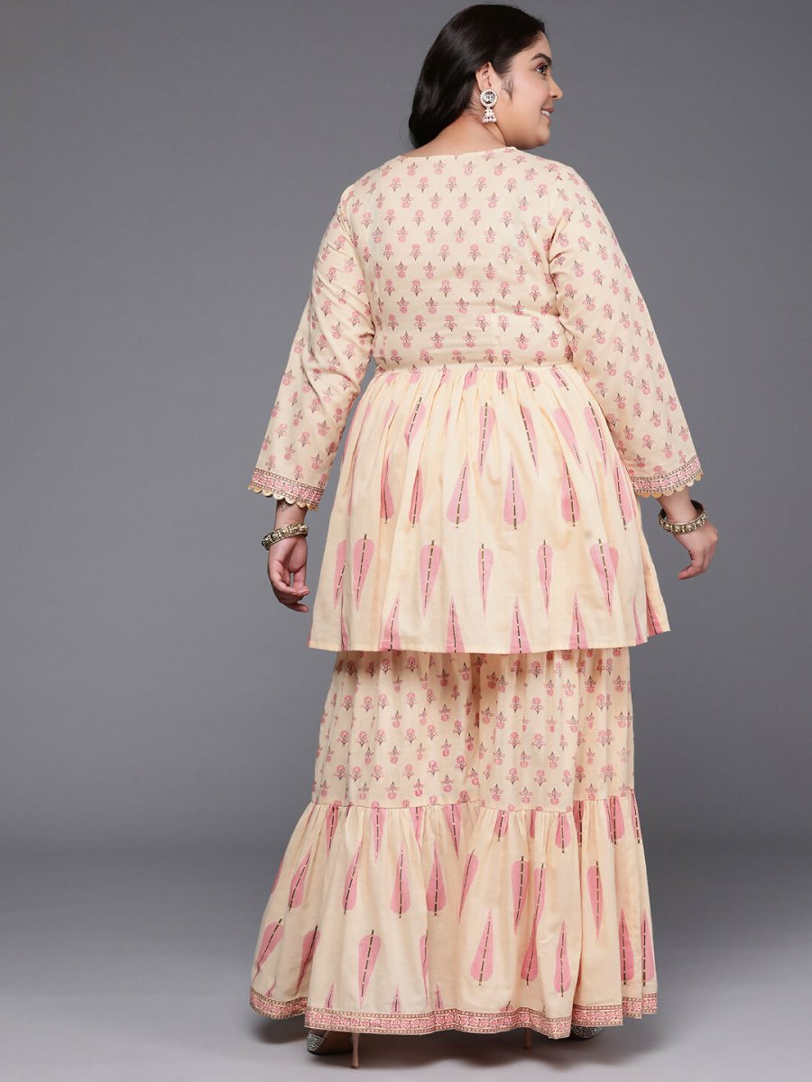 Ahalyaa Women's Traditional wear Co-ords - Tan