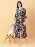 Joban Fashion Black Cotton Printed & Hand Work Co-ord Set