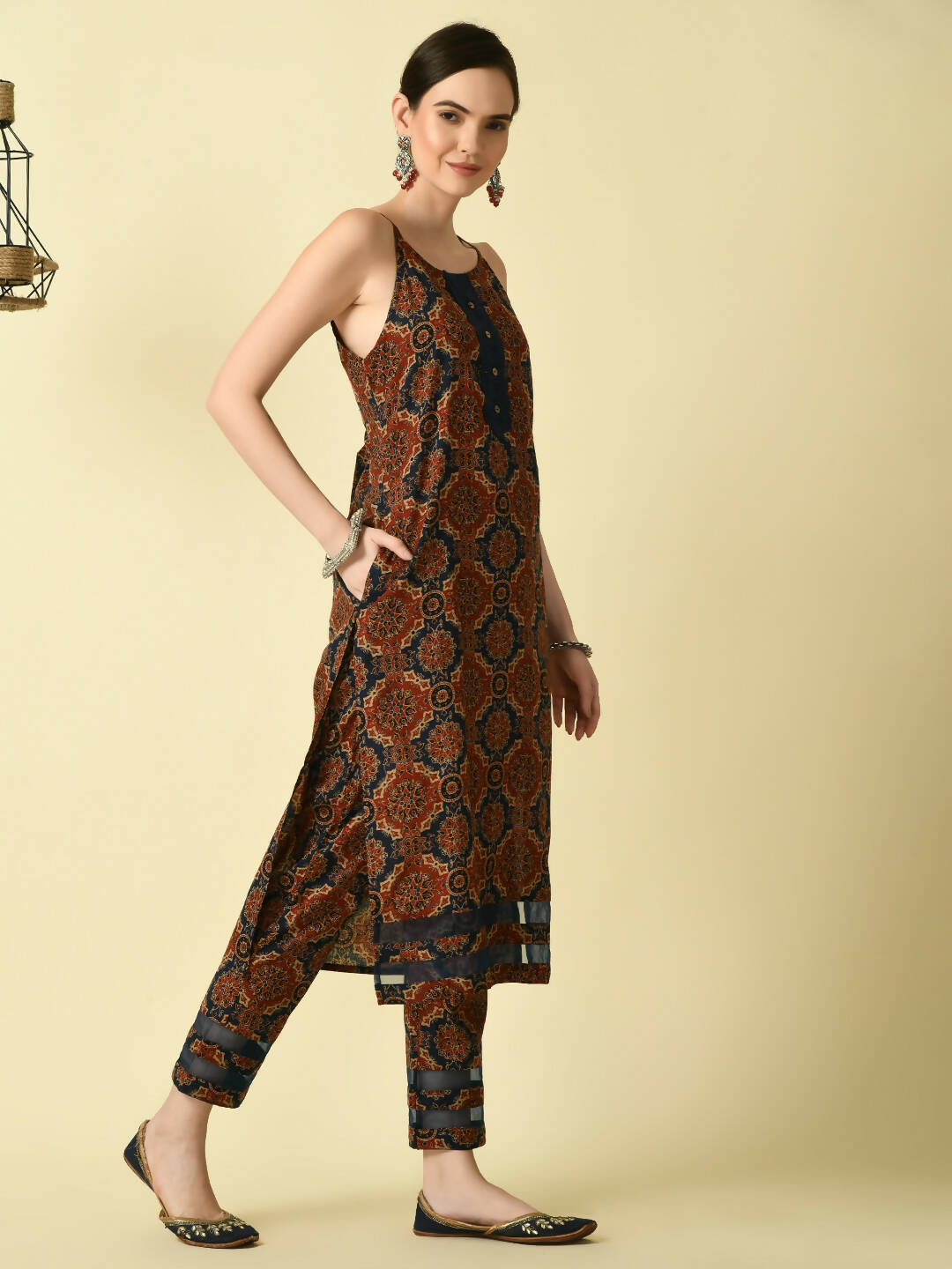 Myshka Women's Multi Straight Printed Kurta