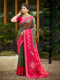 Shree Shyam Fashion Mehendi Soft Silk Saree