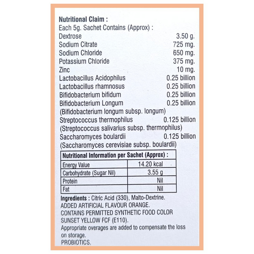 Nutrisrot Electro-Aqua Instant Hydration & Energy Drink Sachets Orange Flavour