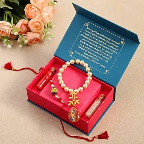 Folk Style Lumba Rakhi Set & Silk Chocolates