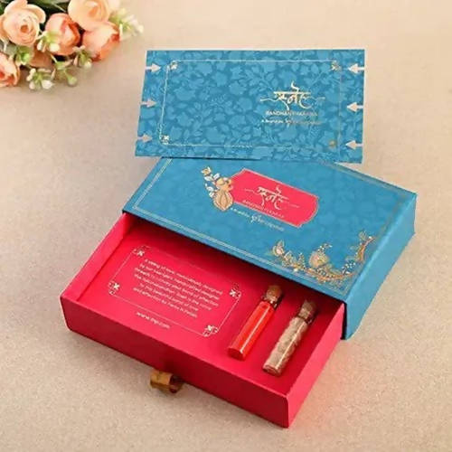 Premium Beads Ethnic Rakhi Set & Almonds Jar