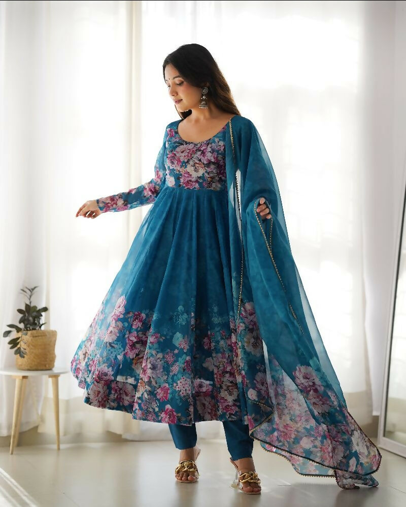 Joban Fashion Rama Kurta Set Organza Sequin Embroidery Work