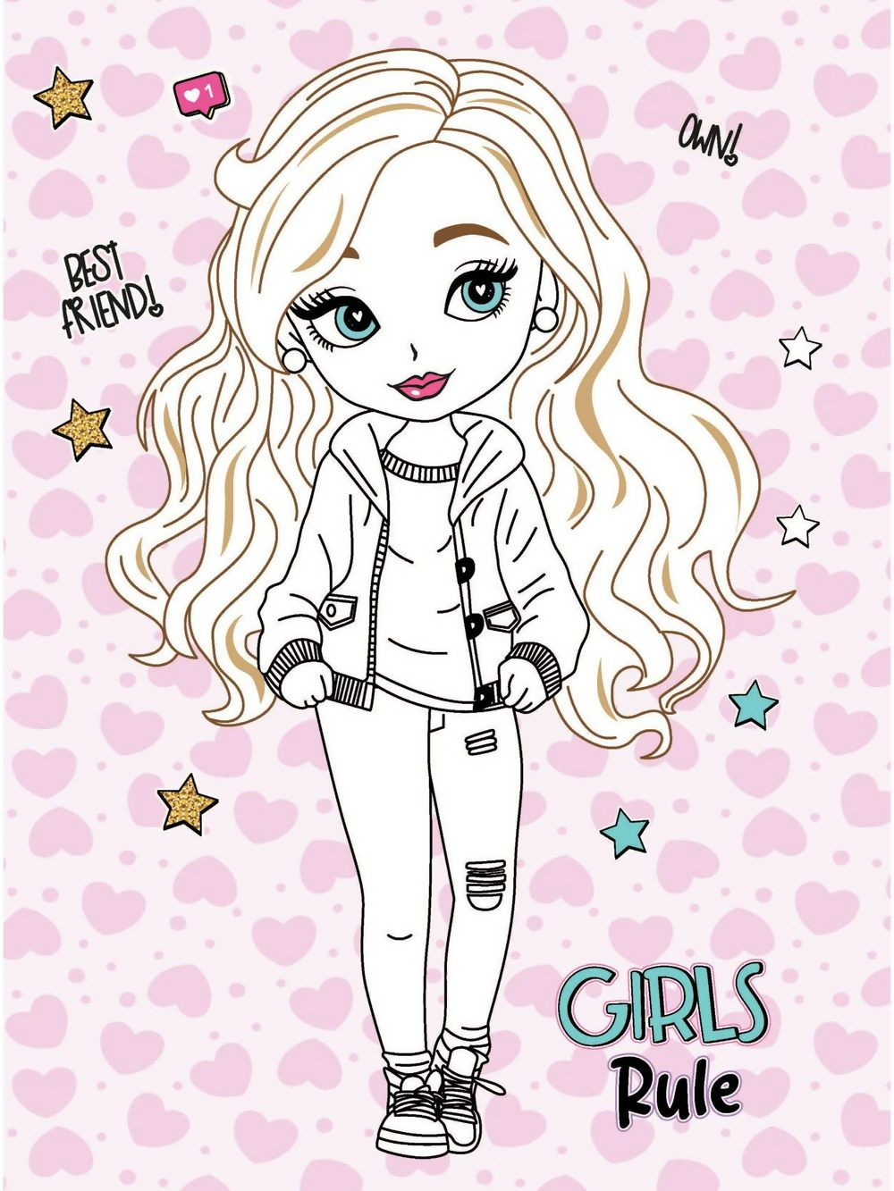 Dreamland Publications Colour Your Own Manga Book 4 With Free Manga Colouring Poster For Kids