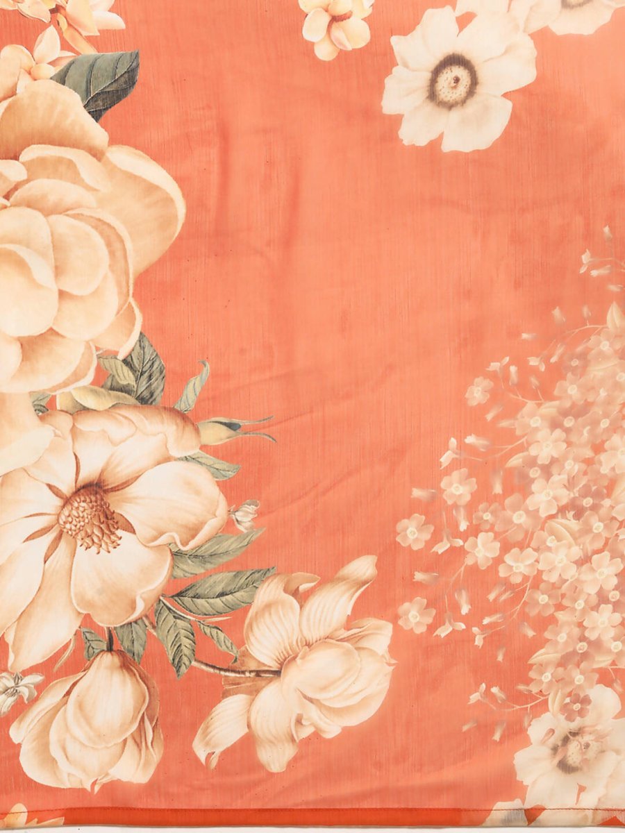 Ahalyaa Women's Traditional wear Saree - Orange