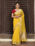 Shree Shyam Fashion Yellow Cotton Saree