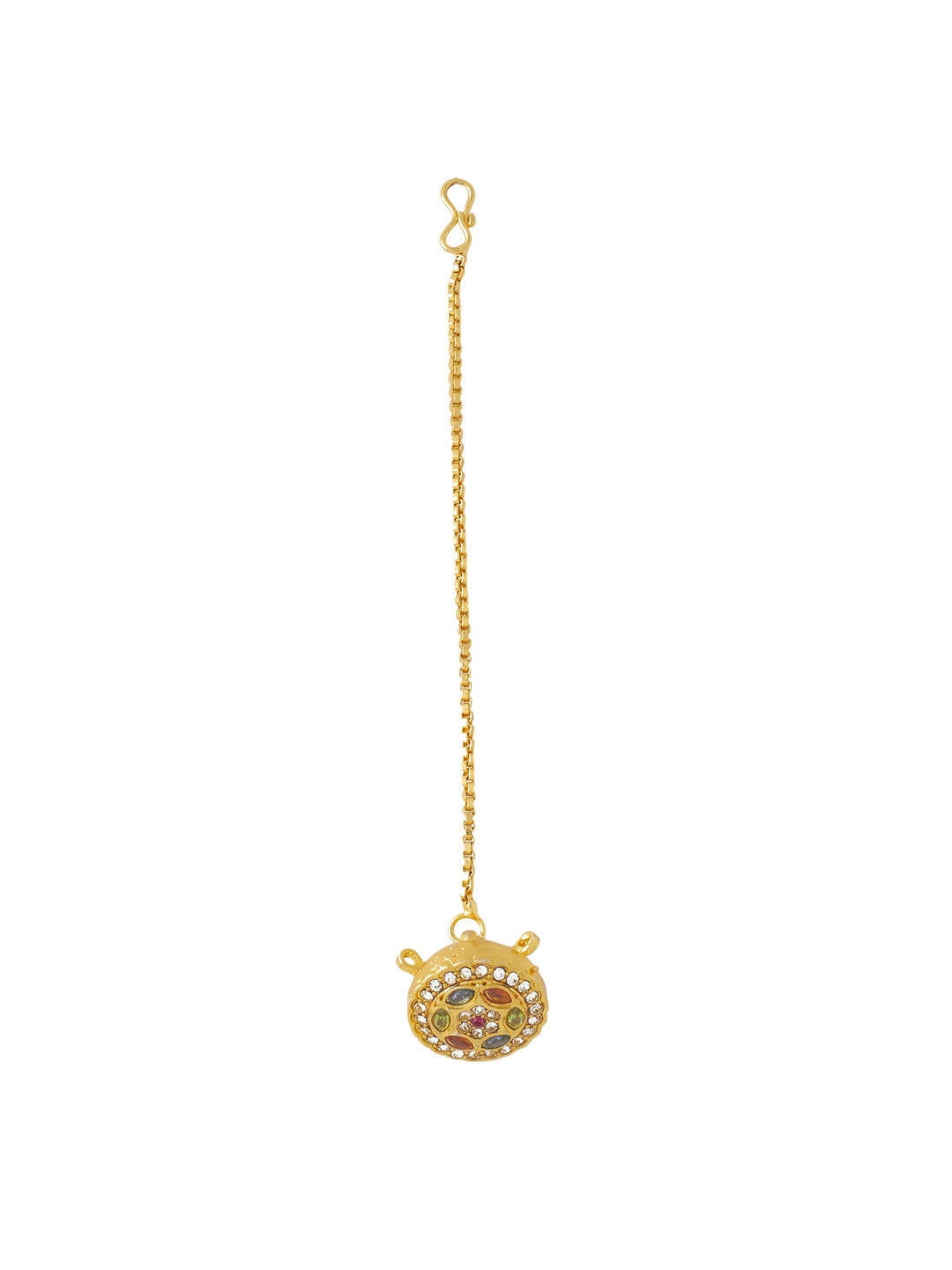 NVR Women's Trending Stylish Gold-Polished Maang Tikka