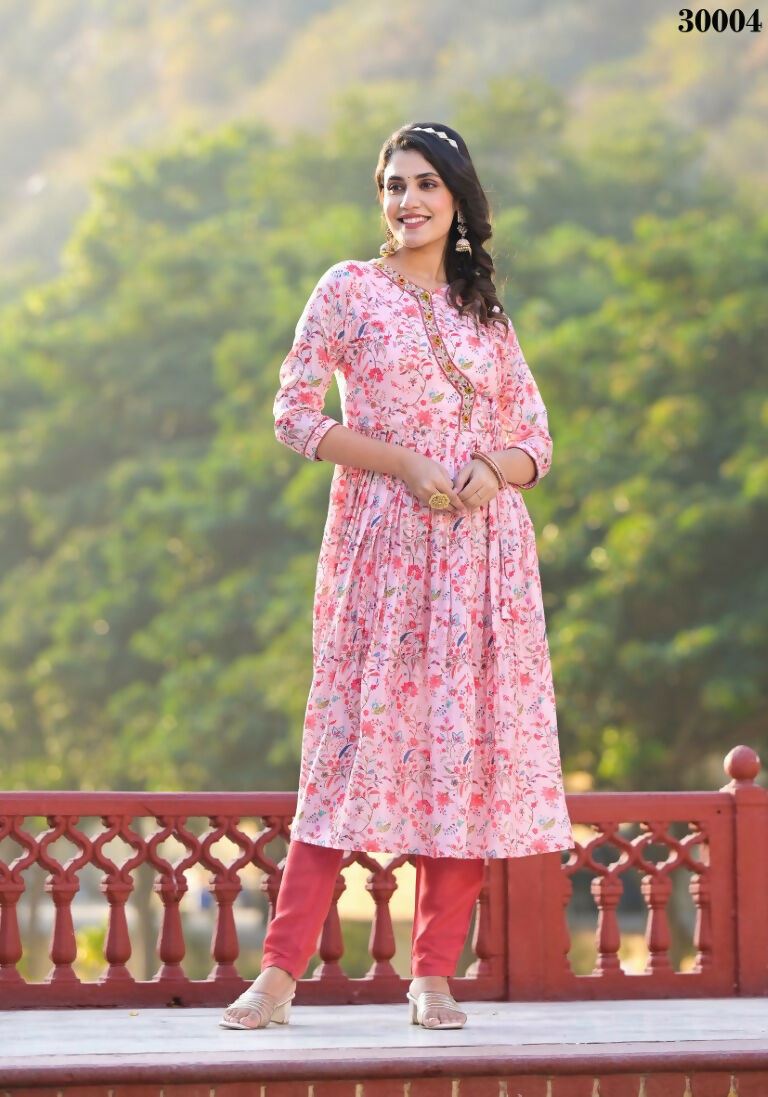 Designer Stylish Light Pink Rubi Silk Stitched Suit With Dupatta - Kiyara