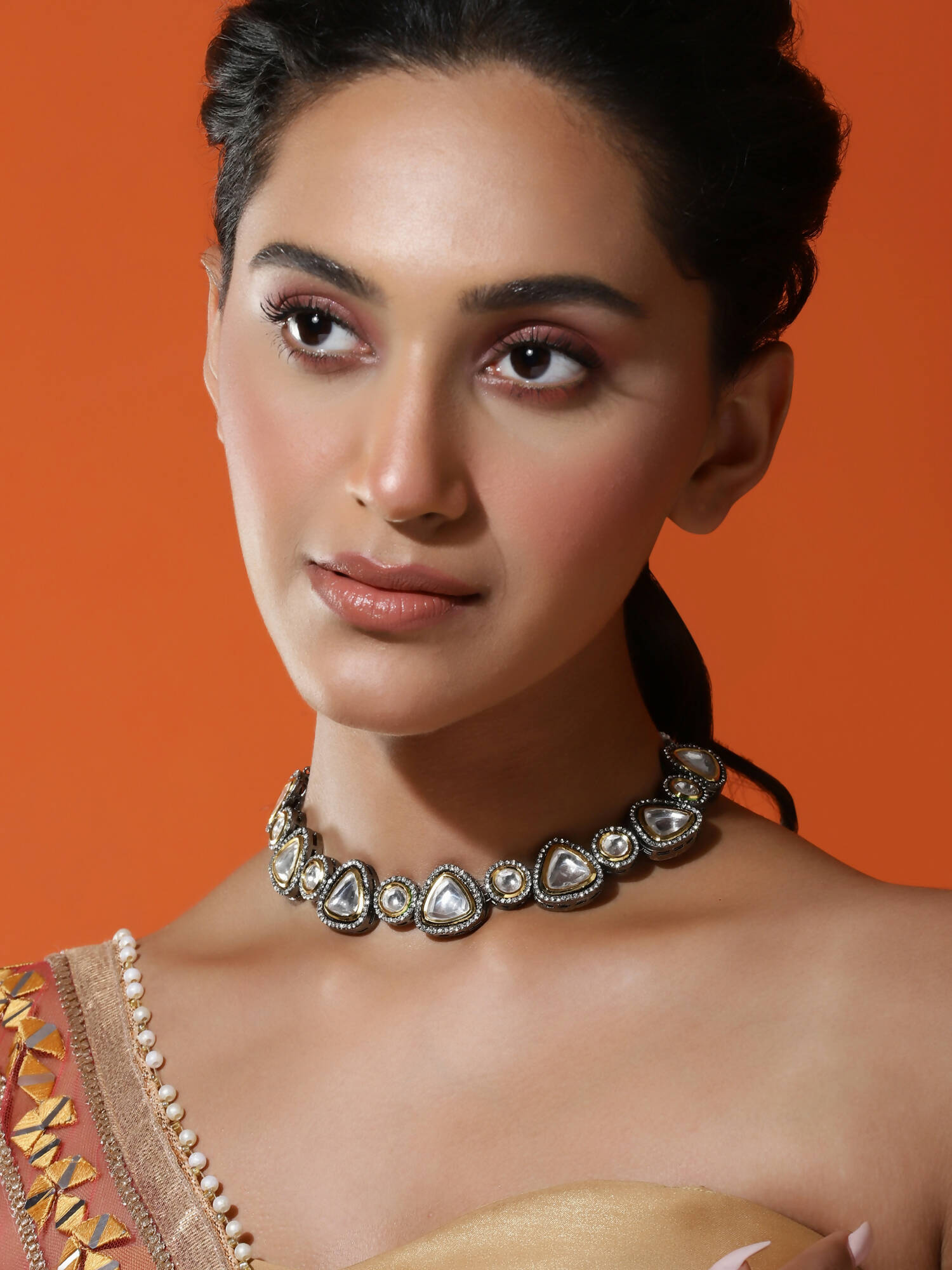 Women's Rhodium-Plated Necklace - Ruby Raang