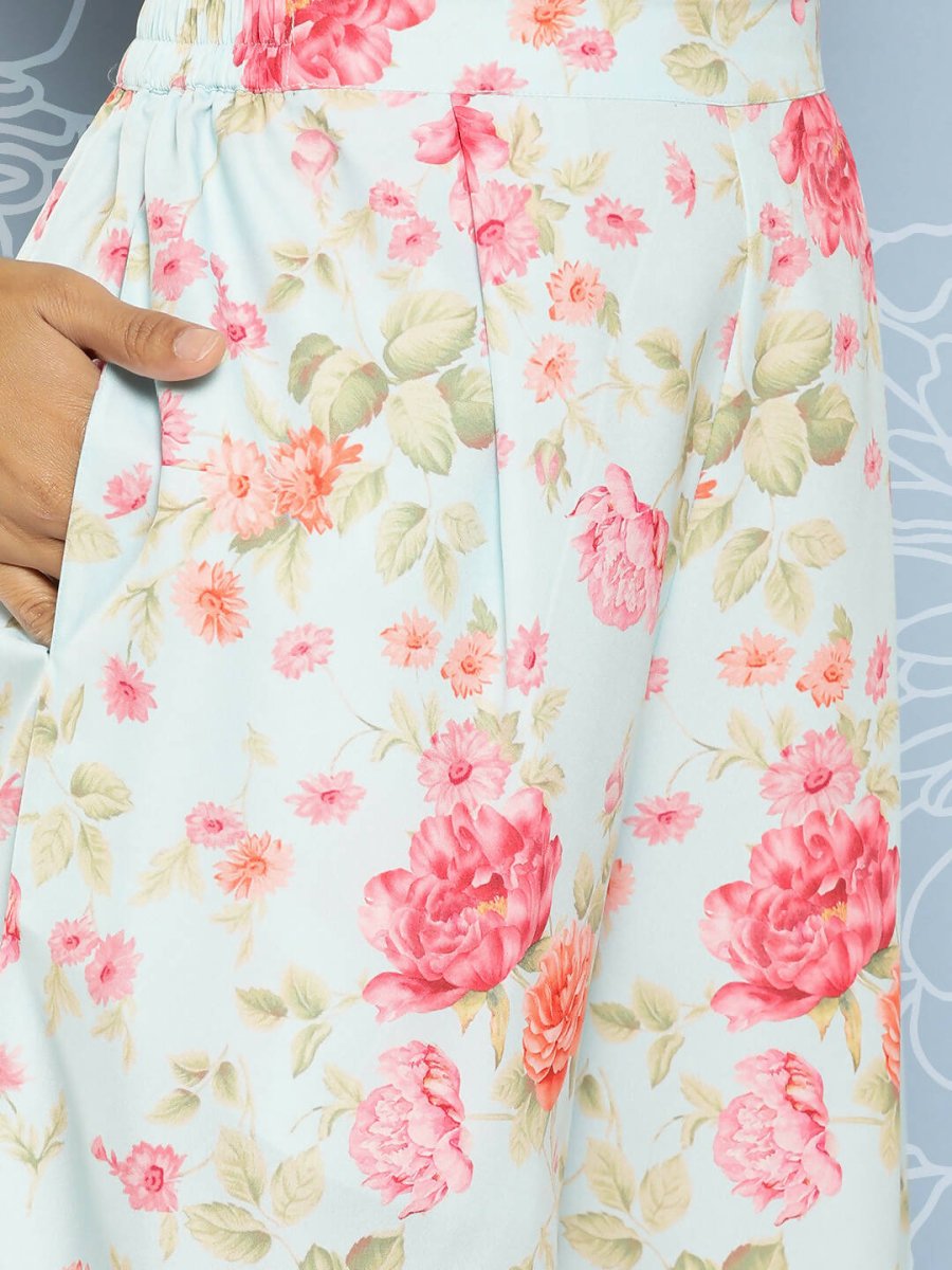 Ahalyaa Women's Traditional wear Co-ords - Blue