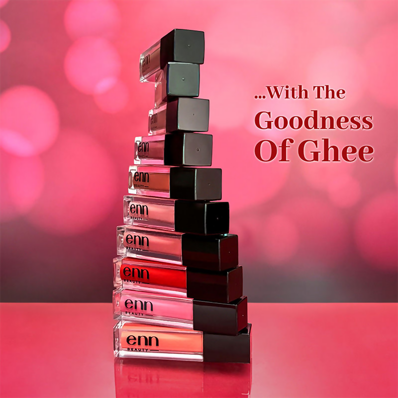 Enn Long-Lasting Liquid Lipstick With Ghee - Full Coverage & Transferproof - Pink Velvet