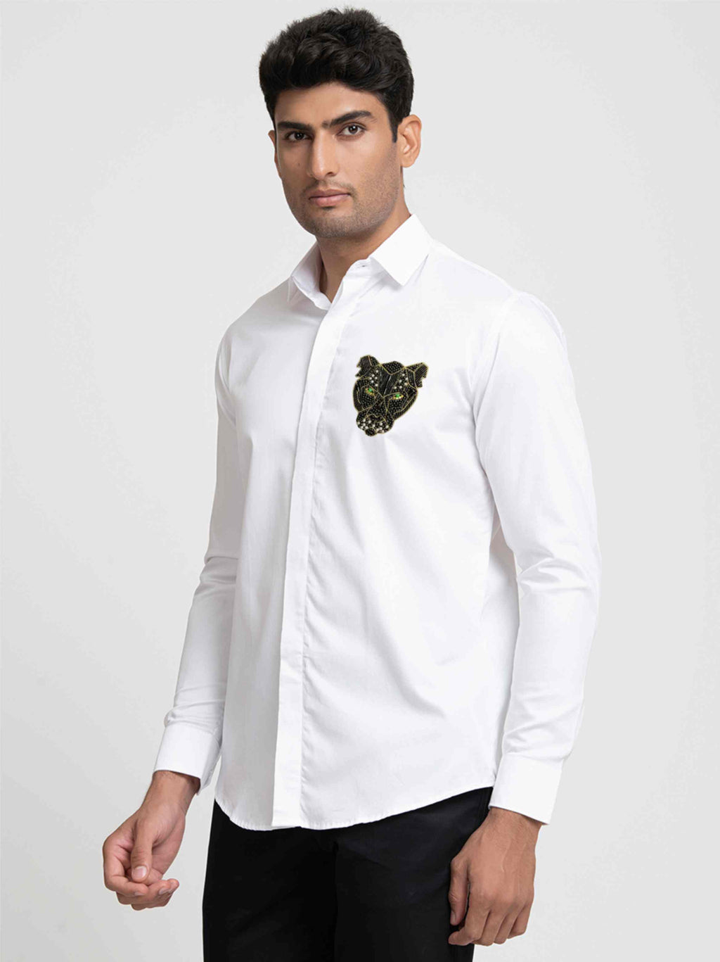 Panther Embroidery Shirt by Hilo Design