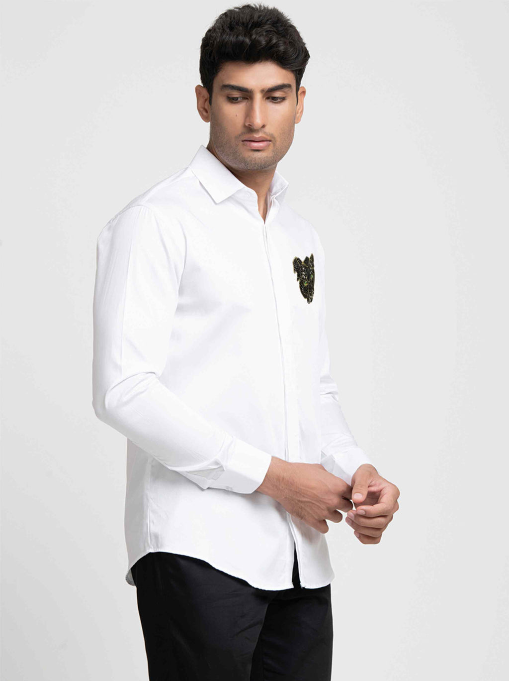 Panther Embroidery Shirt by Hilo Design