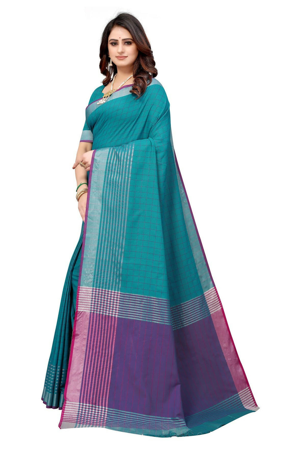 Vamika Blue Cotton Silk Saree