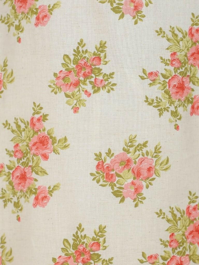 Aramya A-line Linen Cotton Floral Print Women's Kurta - Pink