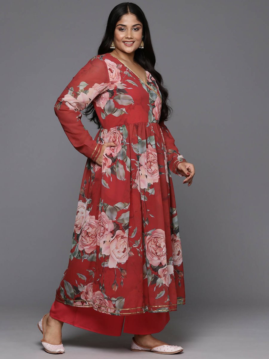 Ahalyaa Women's Traditional wear Kurta Set - Red