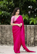 Rani Silk Blend Ethnic Motifs Saree with Unstitched Blouse - Hiral Fashion