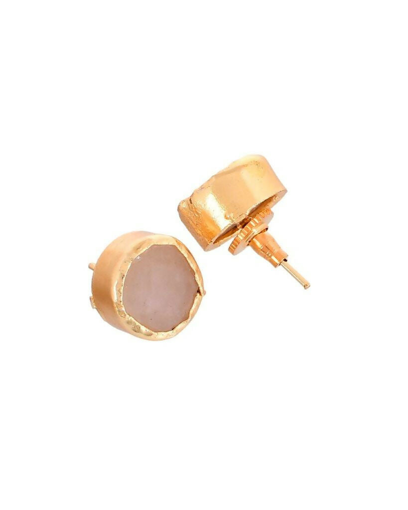 VOJ One Gram Gold-Polished Stone Studded Necklace and Earrings Set