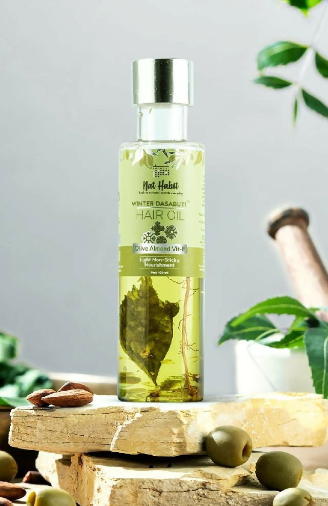 Nat Habit Olive Almond Vit-E Winter Hair Oil