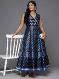 Ahalyaa Women's Traditional wear Ethnic Dress - Blue