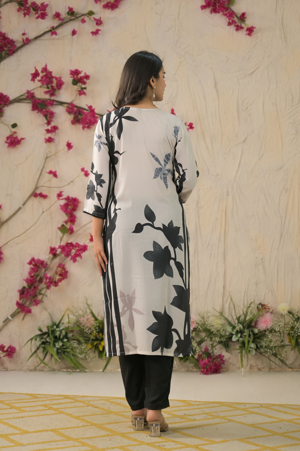 Ethnic Festive Wear Muslin Off White Stitched Suit With Dupatta - Tanisha