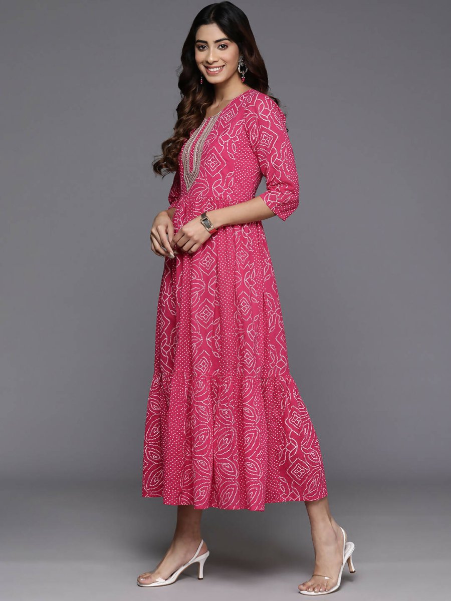 Ahalyaa Women's Traditional wear Dress - Pink