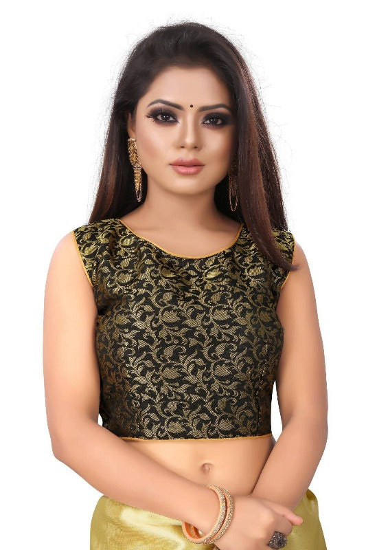 Vamika Golden Satin Designer Saree (PAVITRA GOLD)