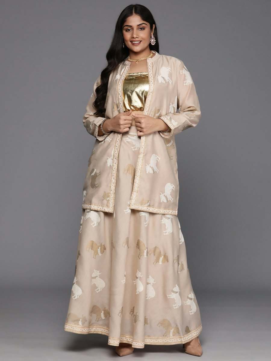 Ahalyaa Women's Traditional Wear Co-ords - Tan