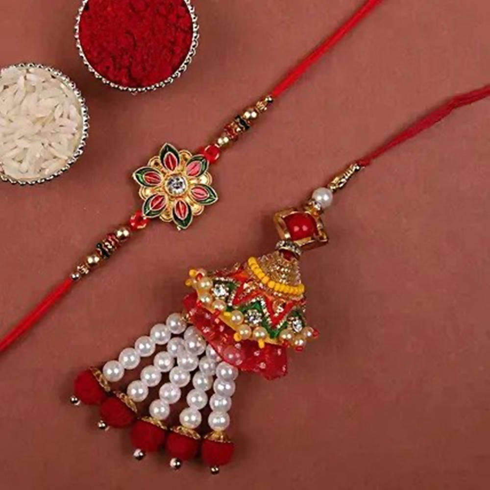 Meenakari & Lumba Rakhi With Dairy Milk