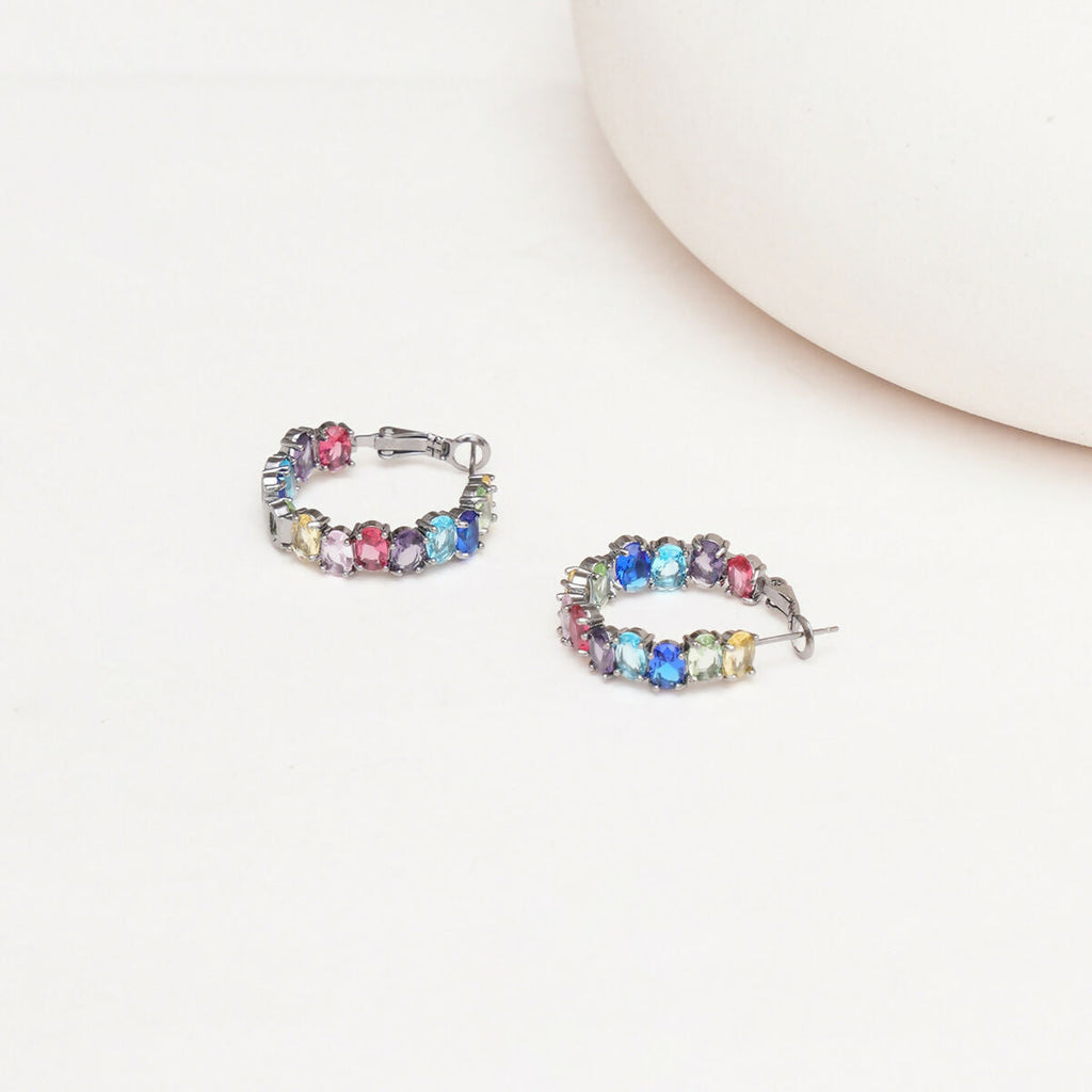 Multi Loops Silver Plated- Ruby Raang