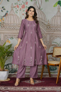 Ethnic Festive Wear Viscose Roman Silk Wine Stitched Pant Pair - Rashmika
